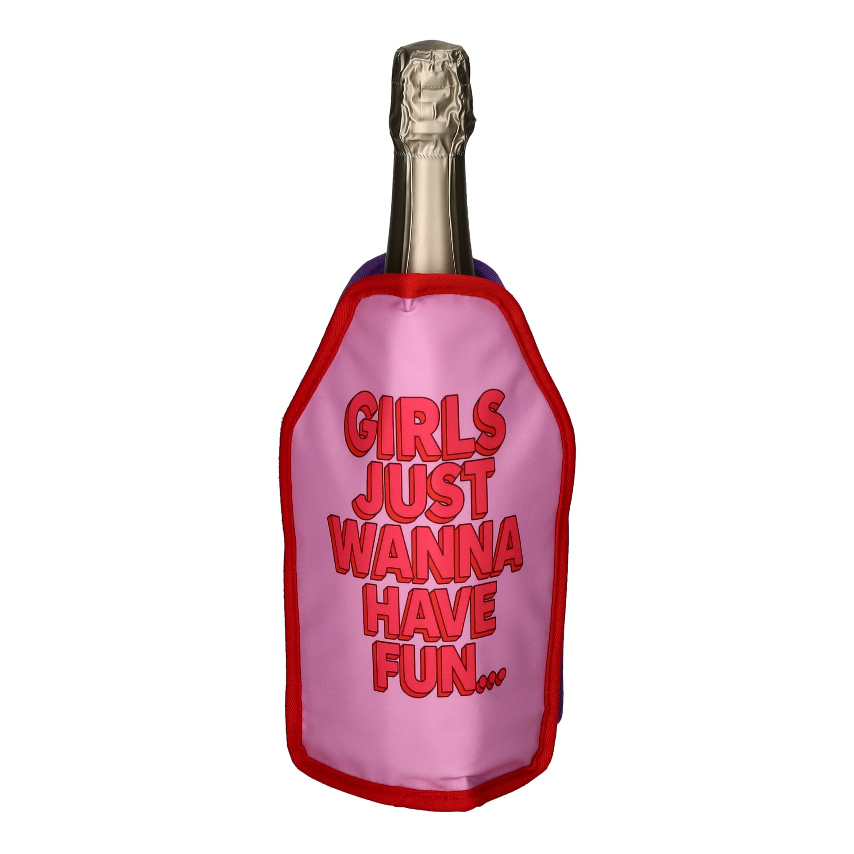 Sektflasche, Girling, pink, Fun, Text-Design