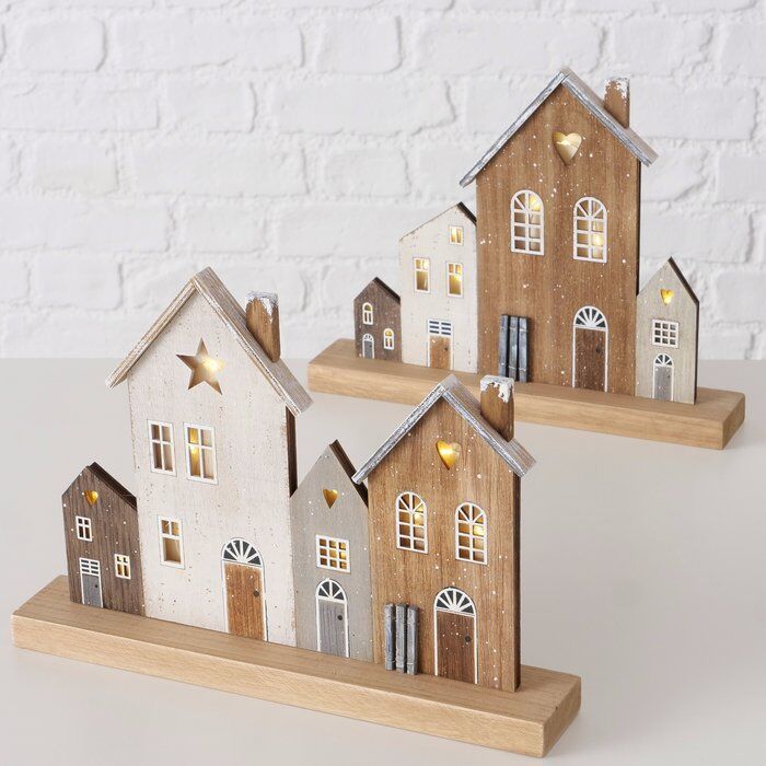 Dekoaufsteller Houses LED Variante 2