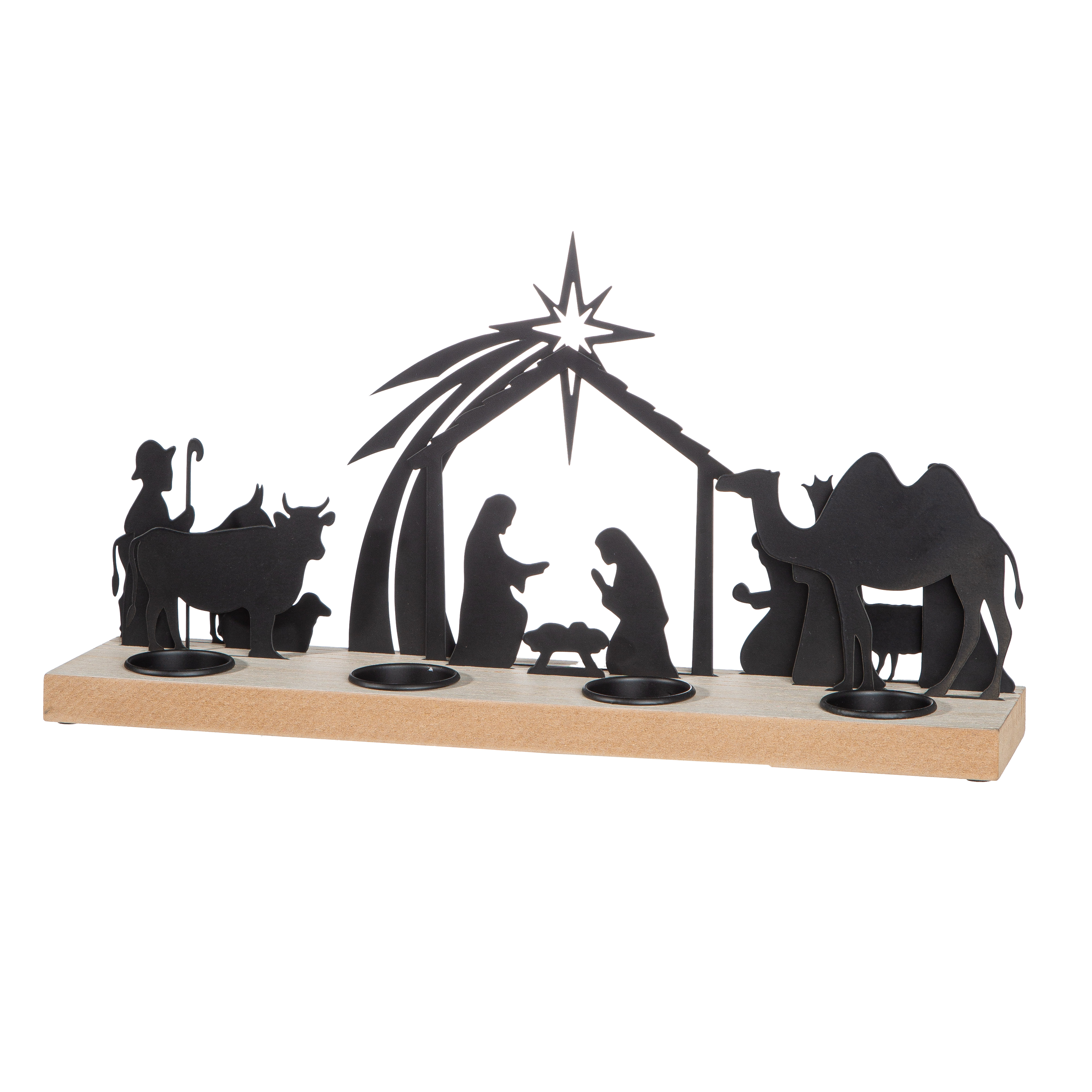 Adventsleuchter Krippe Weihnachtsmotiv