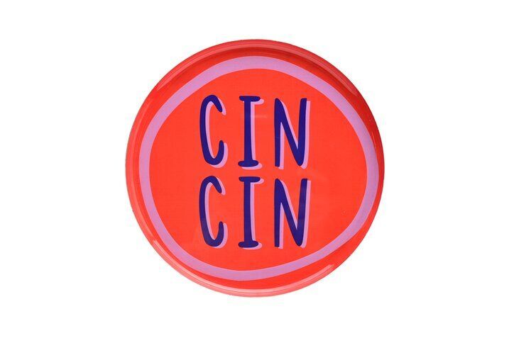 Love Trays Dekotablett S Cin Cin 17,7cm Abzeichen, Logo, Symbol