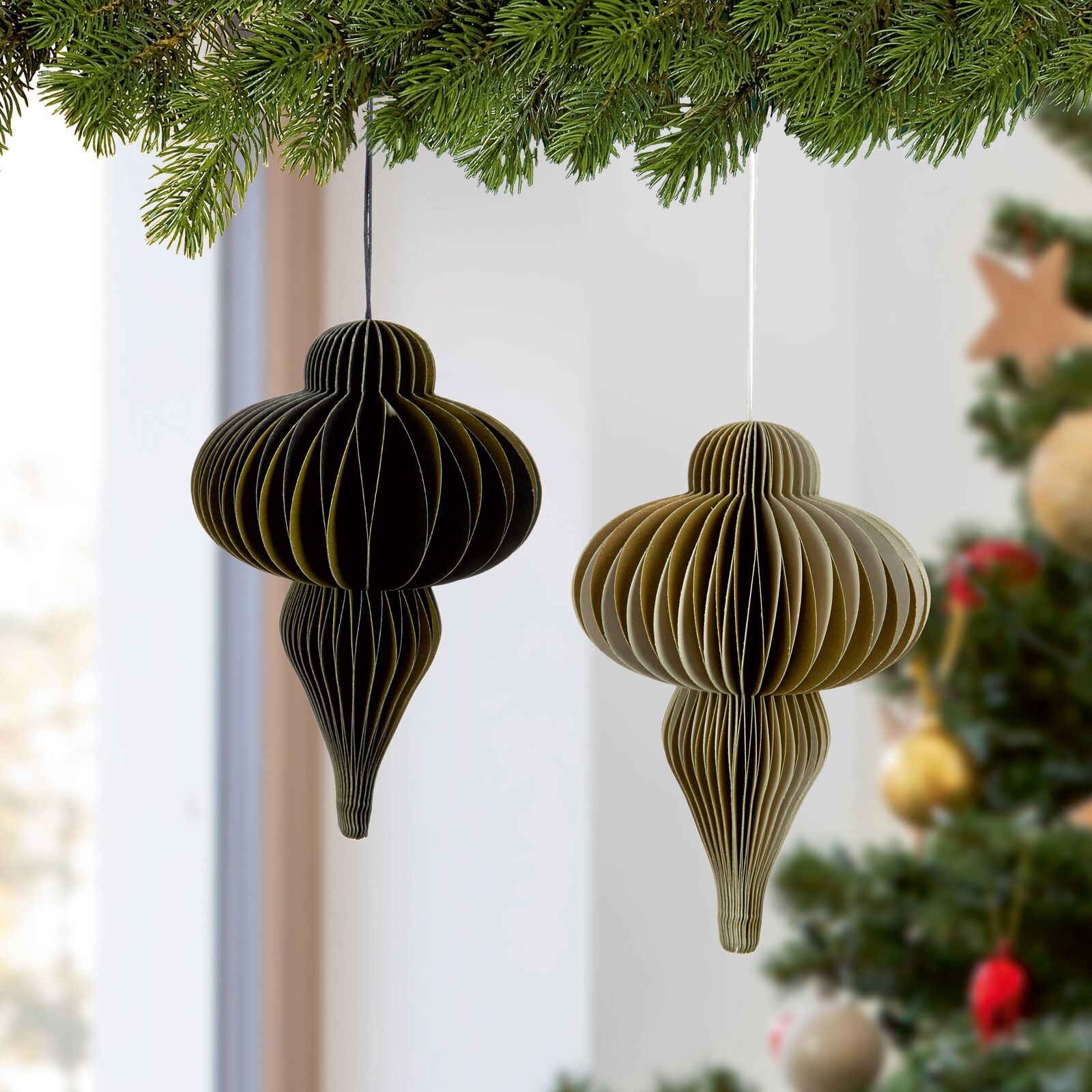 Baumschmuck Festive 2tlg. Papier Pflanze, Baum