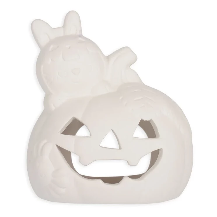 Kürbis, Halloween, Polystone, Kerzenhalter, Kleines Dekor
