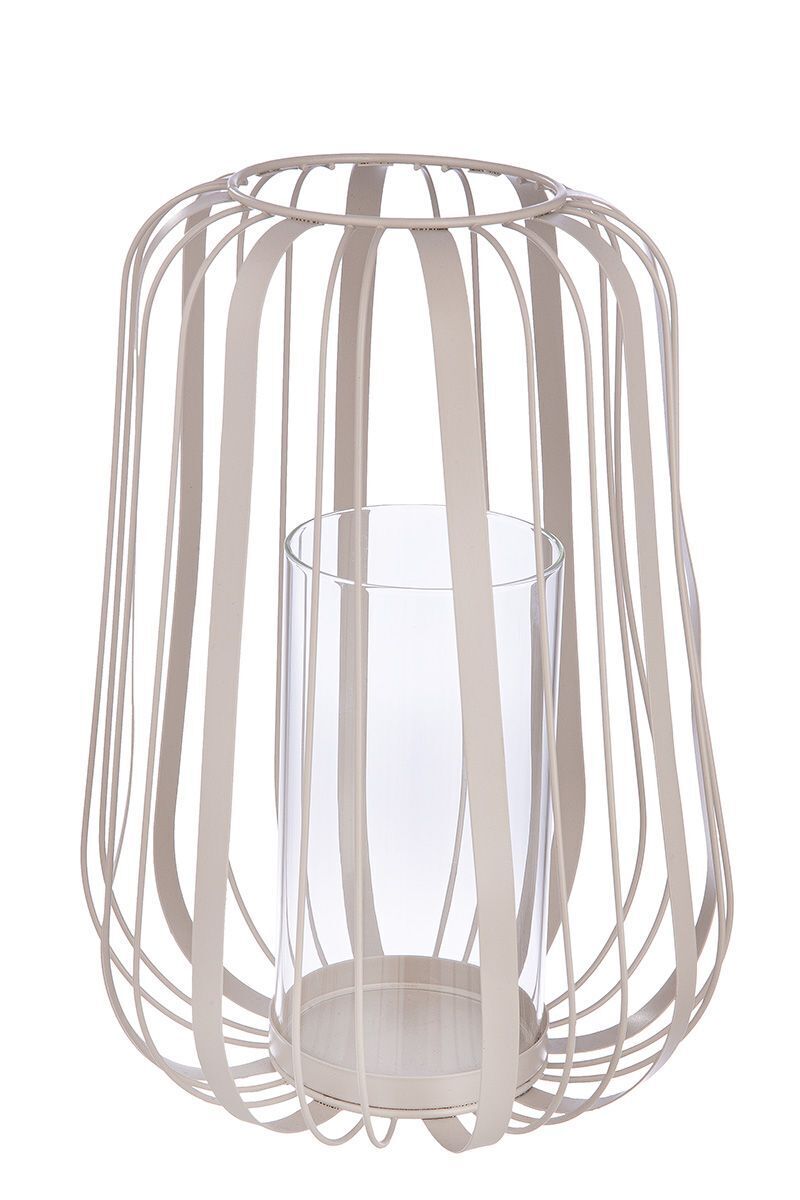 Windlicht Rimini Metall beige 27cm Windlicht Rimini Metall beige 27cm