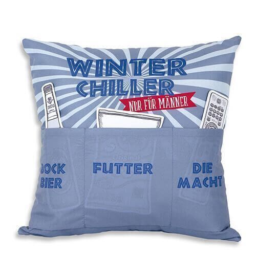8812 Männerkissen Winter Chiller mit 3 Einstecktaschen