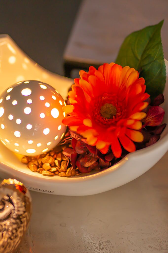 dekoset-piceno-lichtkugel-padova-led-gerbera-orange-detail Lichtkugel Padova 12cm LED creme