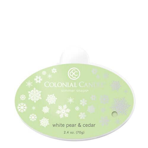 Colonial Candle White Pear &amp; Cedar Simmer Snaps 70g