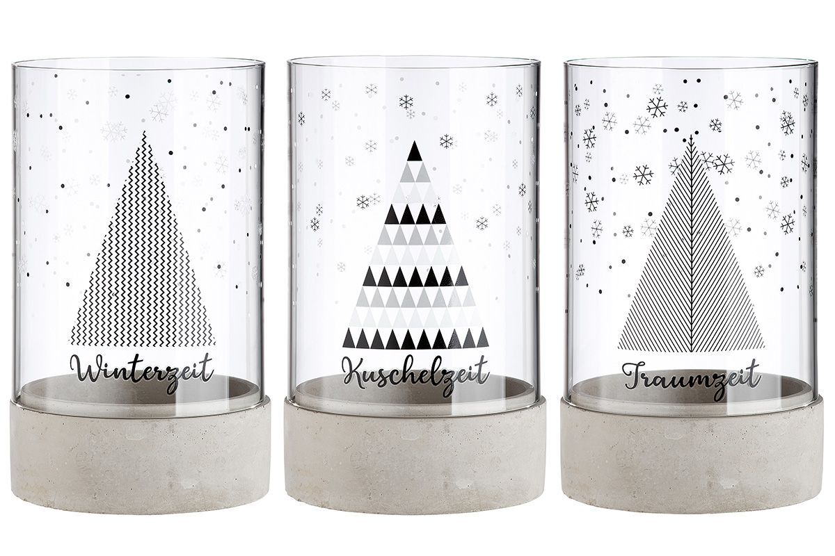 Zement Windlicht Kuschelzeit 25,5cm