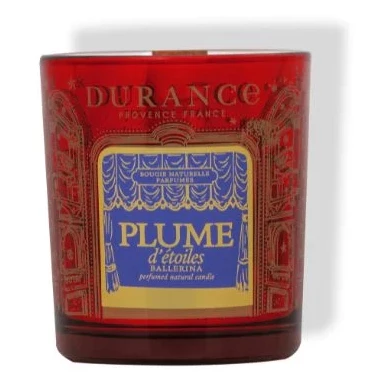 Natürliche Duftkerze 300 gr Sternenfeder von Durance candela, vaso, plume, velas, bougie
