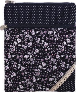 NL2020309bzrAokeo0tB9e Patchwork Crossbag 177-045 (Navy Flowers)