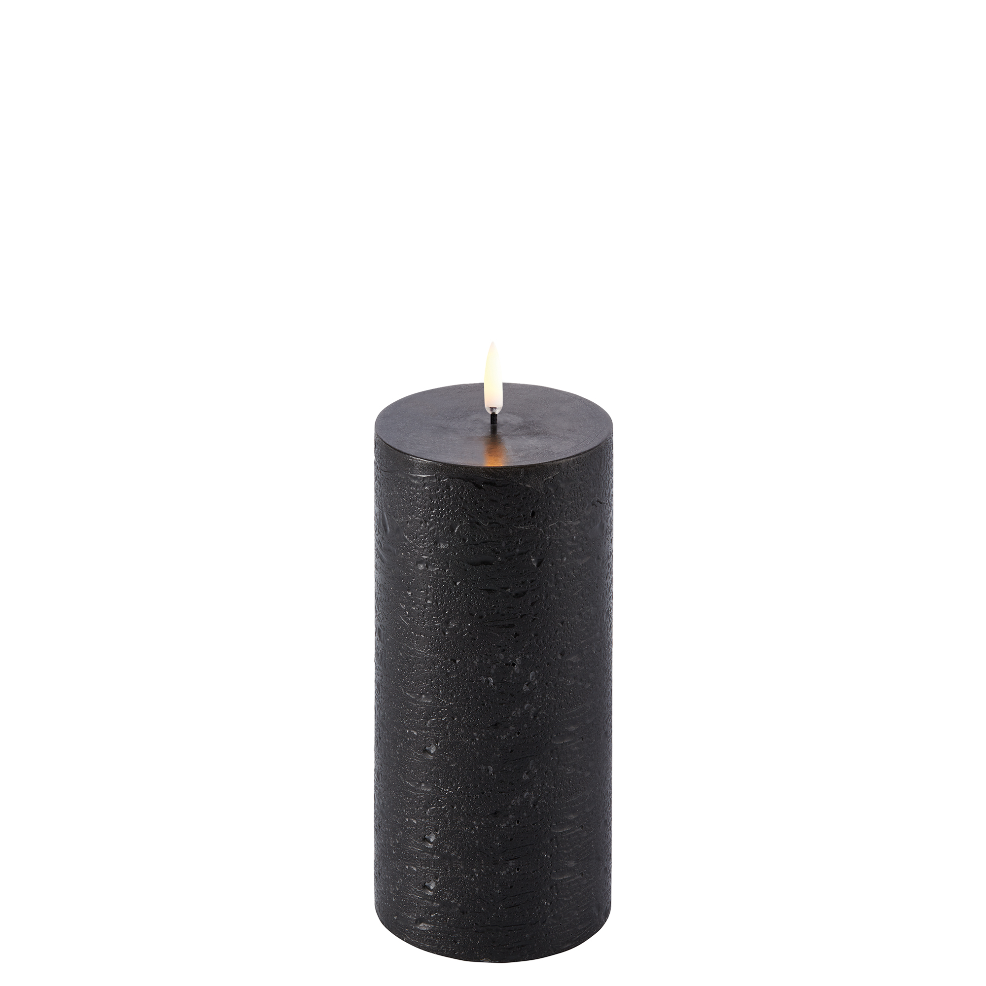Uyuni LED Stumpenkerze 7,8x15cm Forest Black