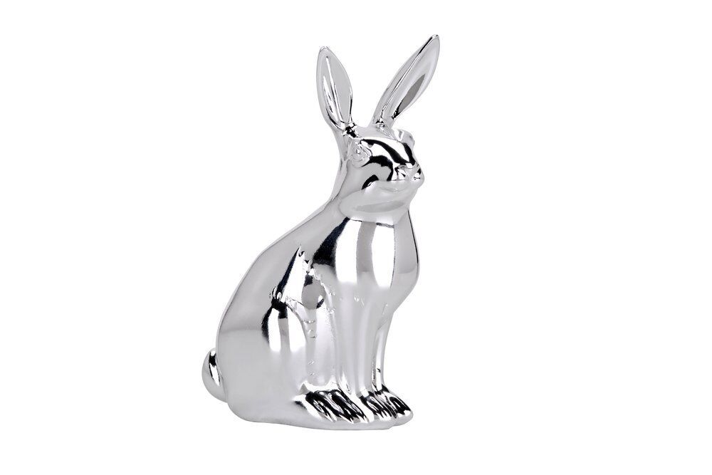 Frau Schmidt Deko-Hase S silber