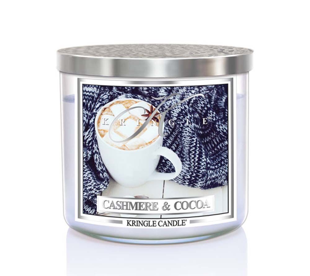 kringle_candle_cashmere_and_cocoa_silver_lid_american_heritage Cashmere & Cocoa 396g Tumbler 3-Docht