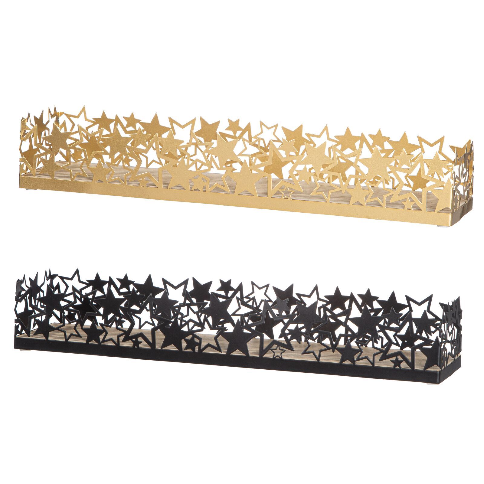 Deko Tablett Sternmotiv 36cm gold Bank, Mobiliar