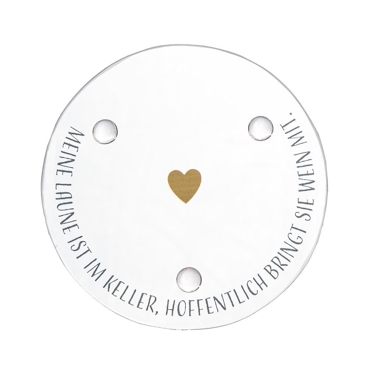 Untersetzer "Wein" Herzmotiv Glas 4er Set