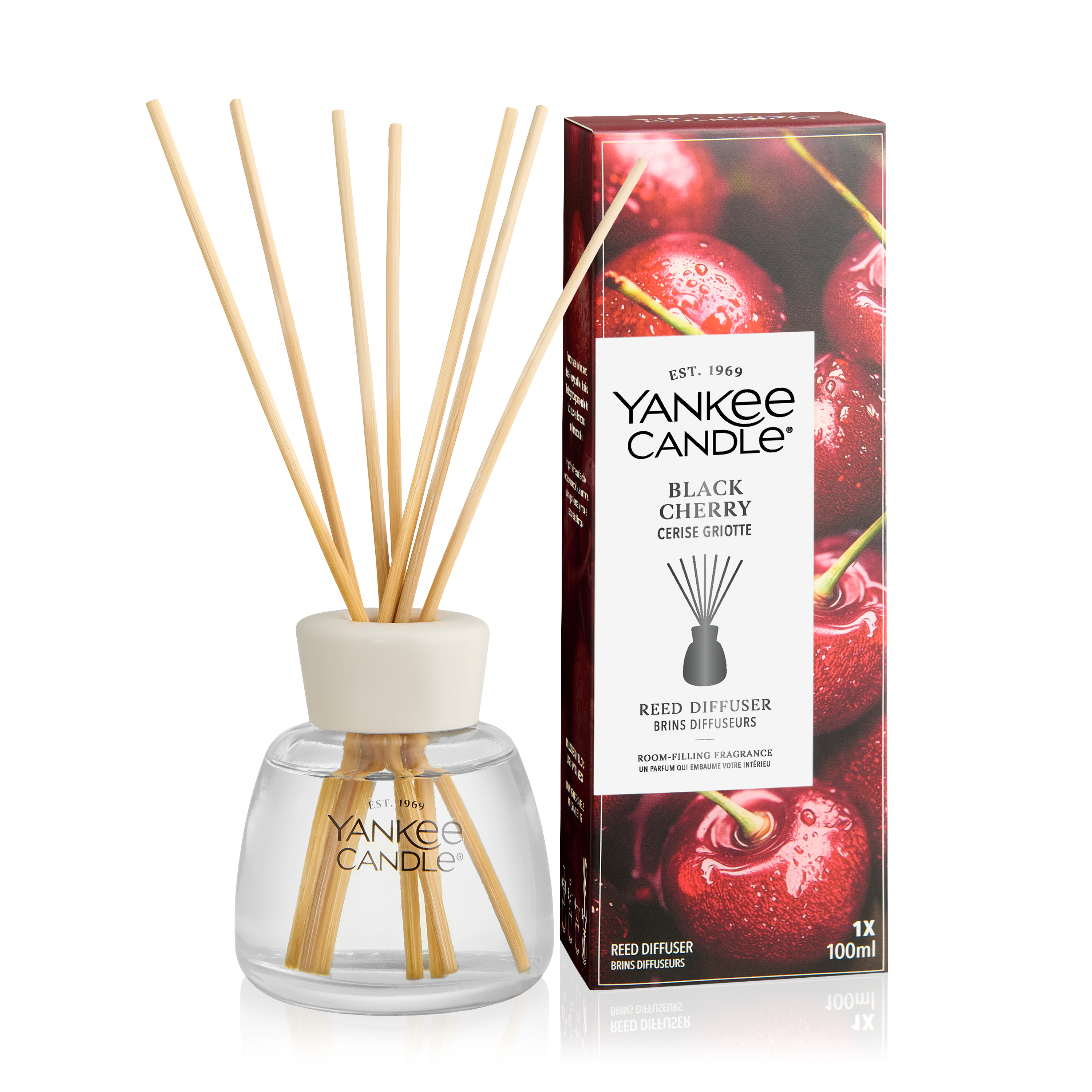 Duftdiffusor, Reed Diffuser, Birnen Duft, Glasgefäß, Holzdiffusoren