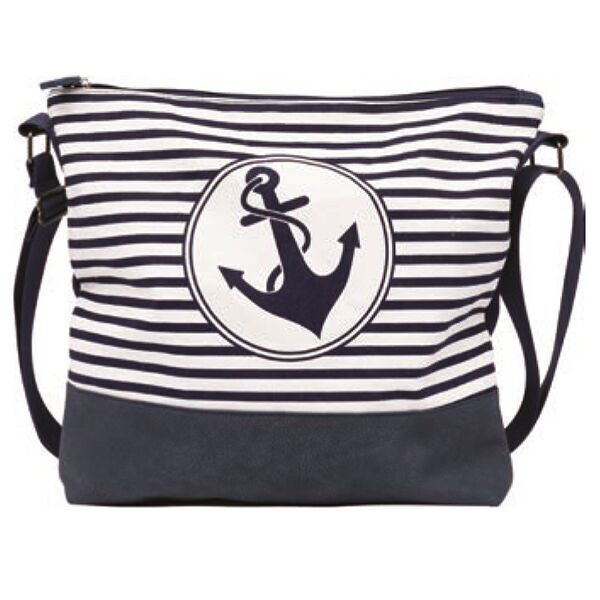 2022-224-057 Umhängetasche 057 (Anker Streifen navy)
