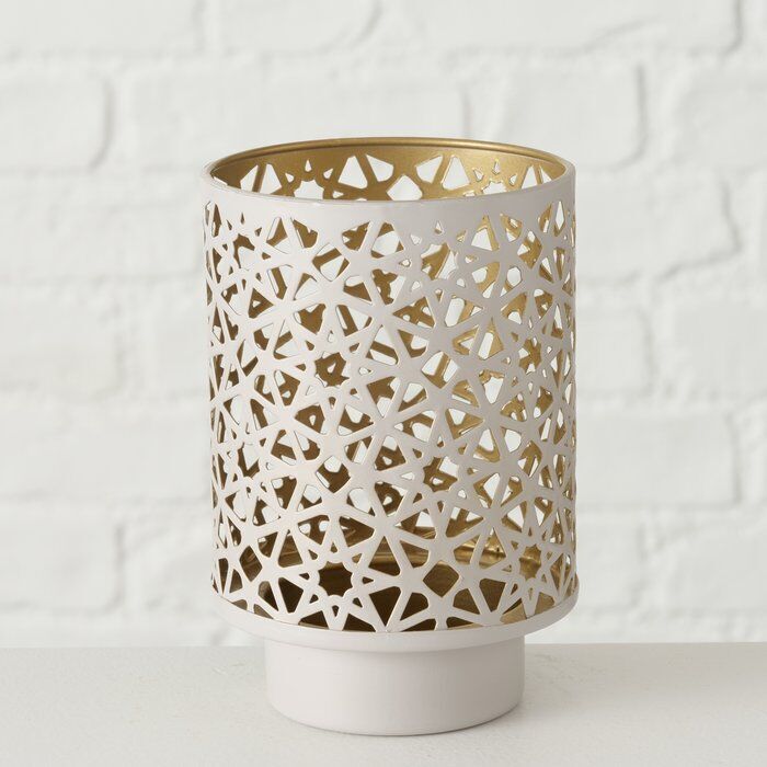 Windlicht Lyras 13cm cremeweiß