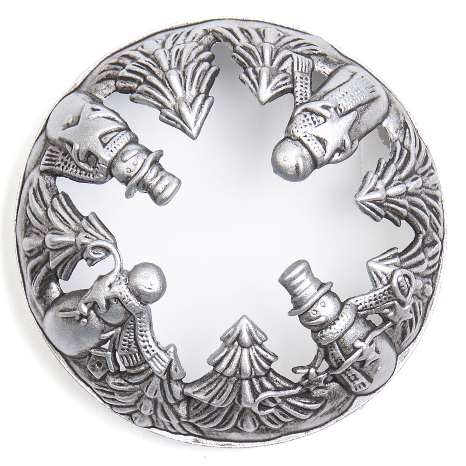 10003 Snowmans & Trees Candle-Lid