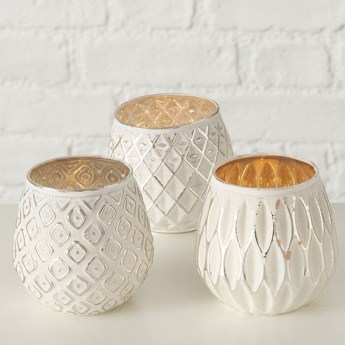 Windlicht Yamuna 9cm weiß Variante 2