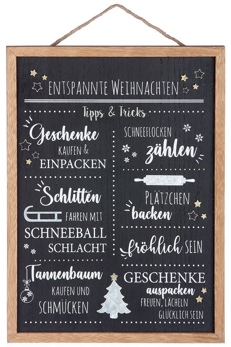 Deko Schild Entspannte Weihnachten Deko Schild Entspannte Weihnachten