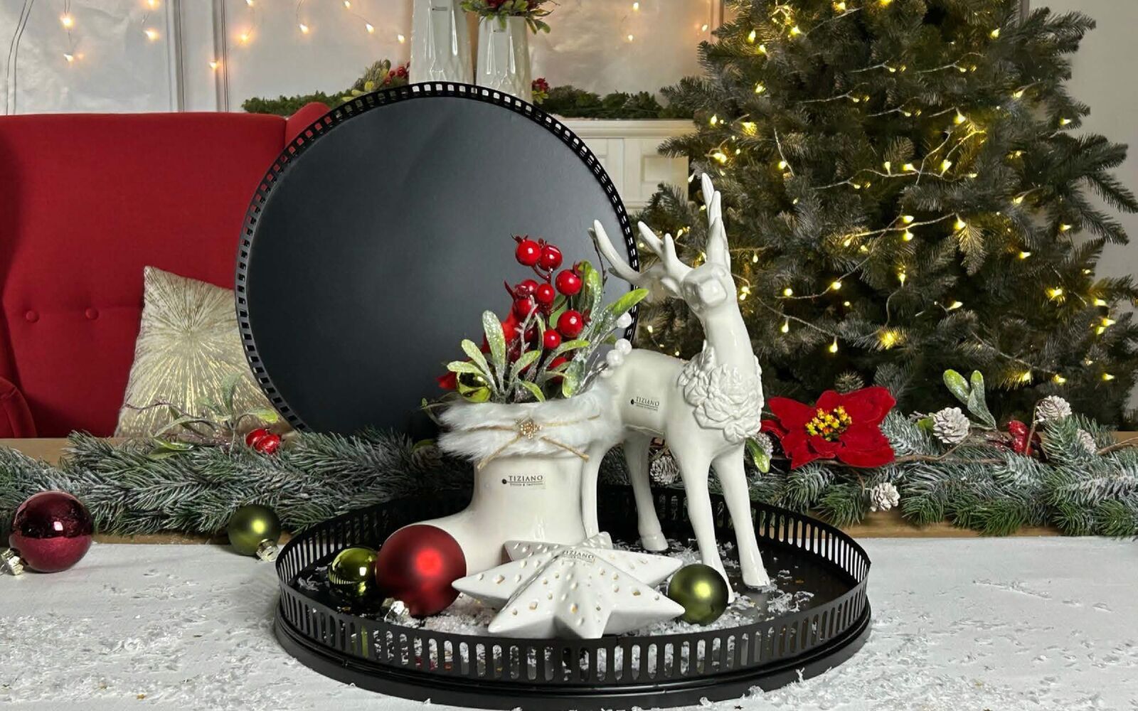 Tiziano-Katalog-Weihnachten-2024-166 Dekoschale Canneto Metall schwarz 30cm
