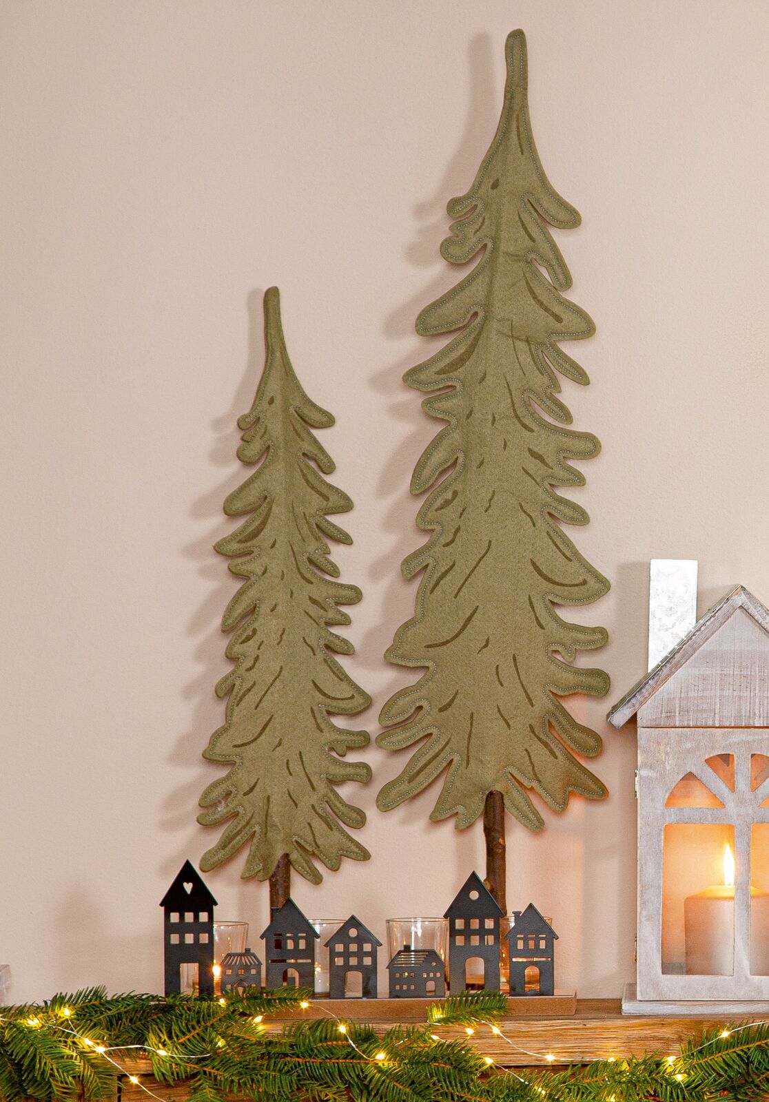 Deko Aufsteller Standrelief Greenie 63cm Pflanze, Baum, Weihnachten, Weihnachtsdekorationen, Festival