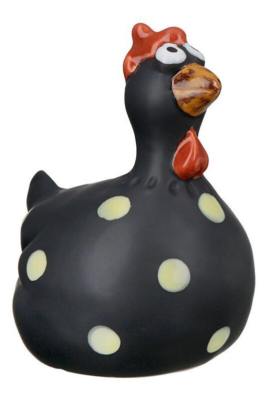 Deko Huhn Chantal 18,5cm schwarz