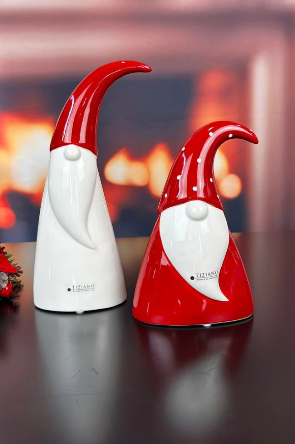 Deko Santa Alberto 26,5cm rot/cremeweiß