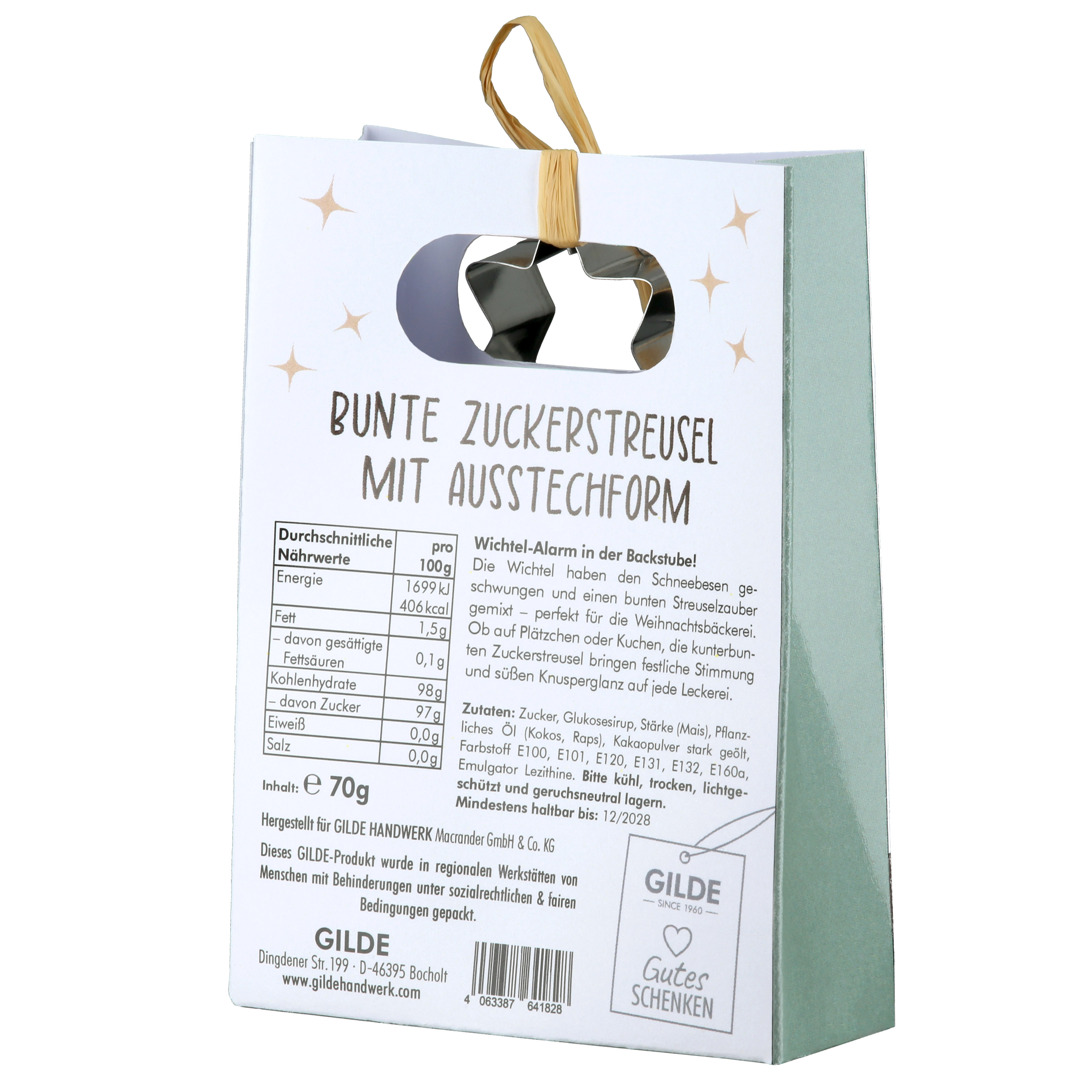 Geschenktütchen Nils Werkstatt Zuterkreisel, Backen, Leckerli, Verpackung, Gewicht 70g