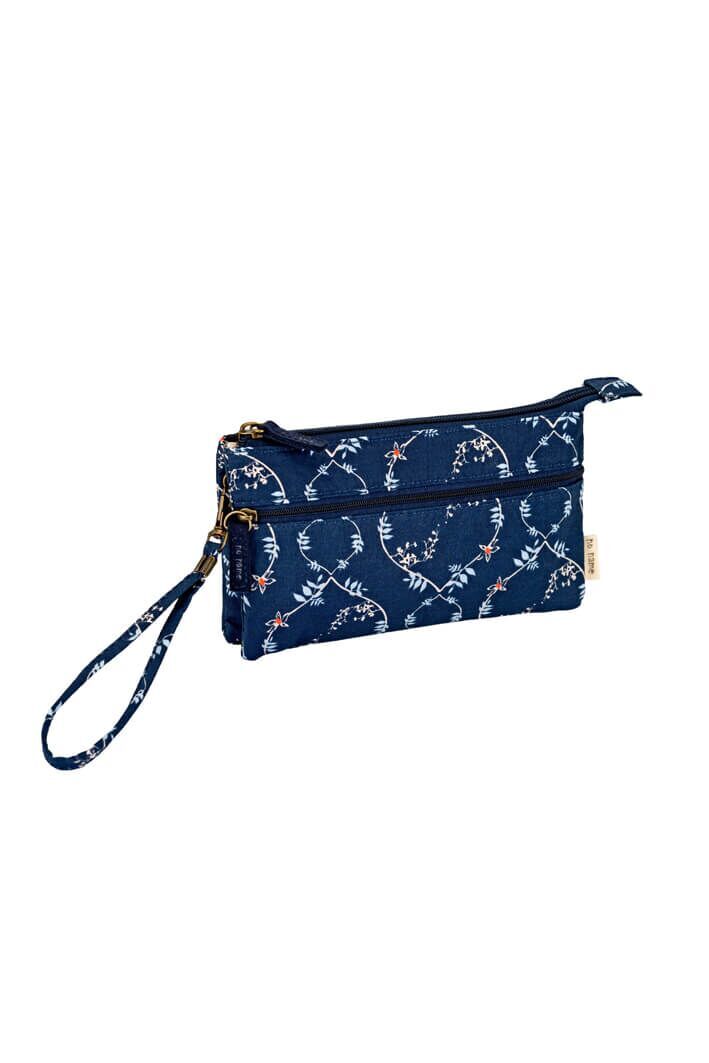 Patchwork Täschchen Ranken navy 218 Zubehor, Tasche, Handtasche, Geldbörse
