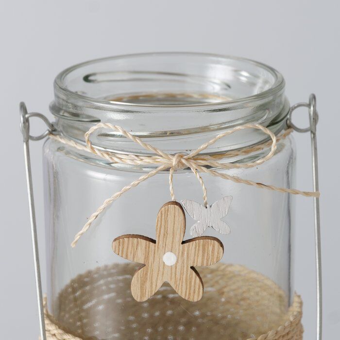 Windlicht Weavy Blume 11cm