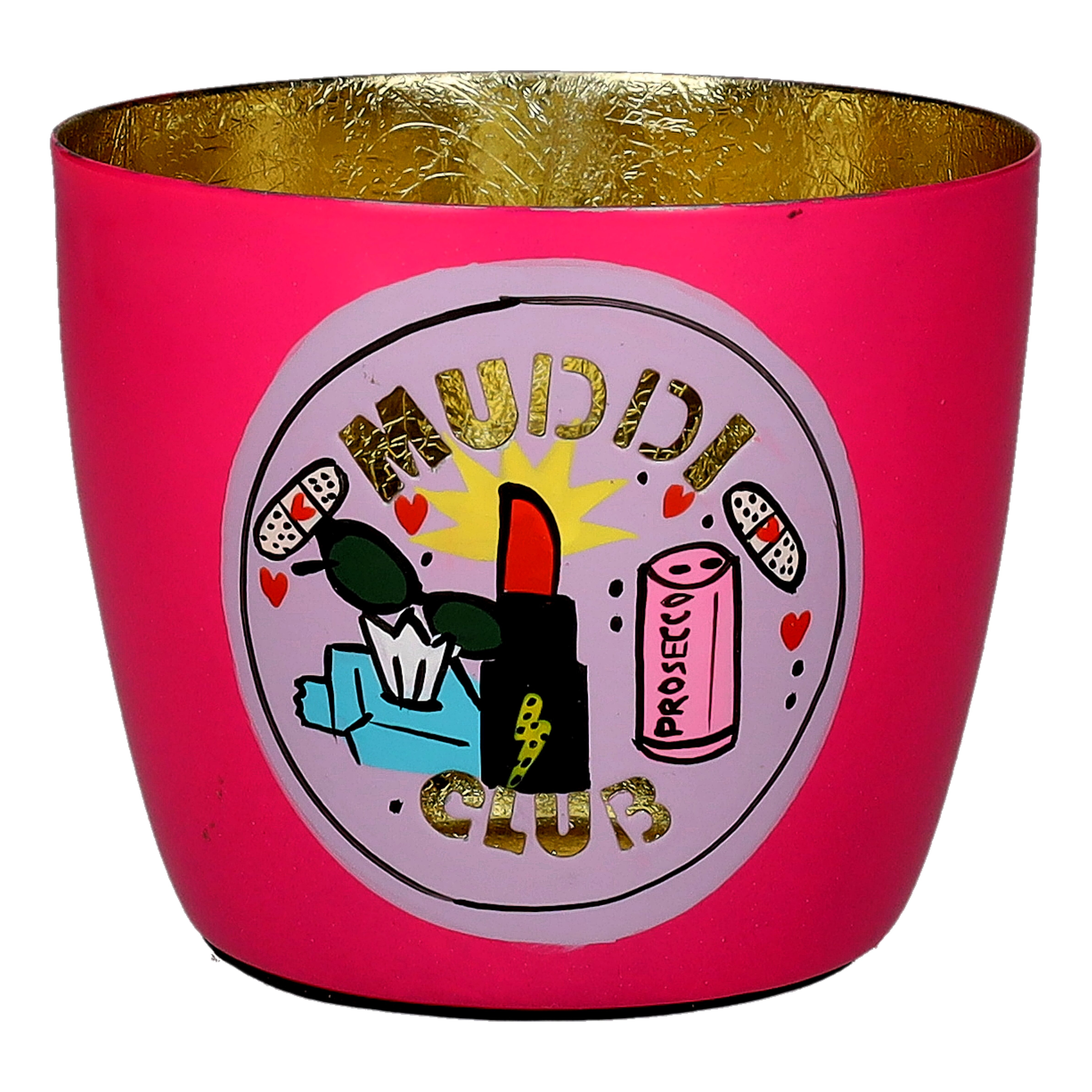 Tasse, Becher, Pink, Lippenstift-Design, Glitzer