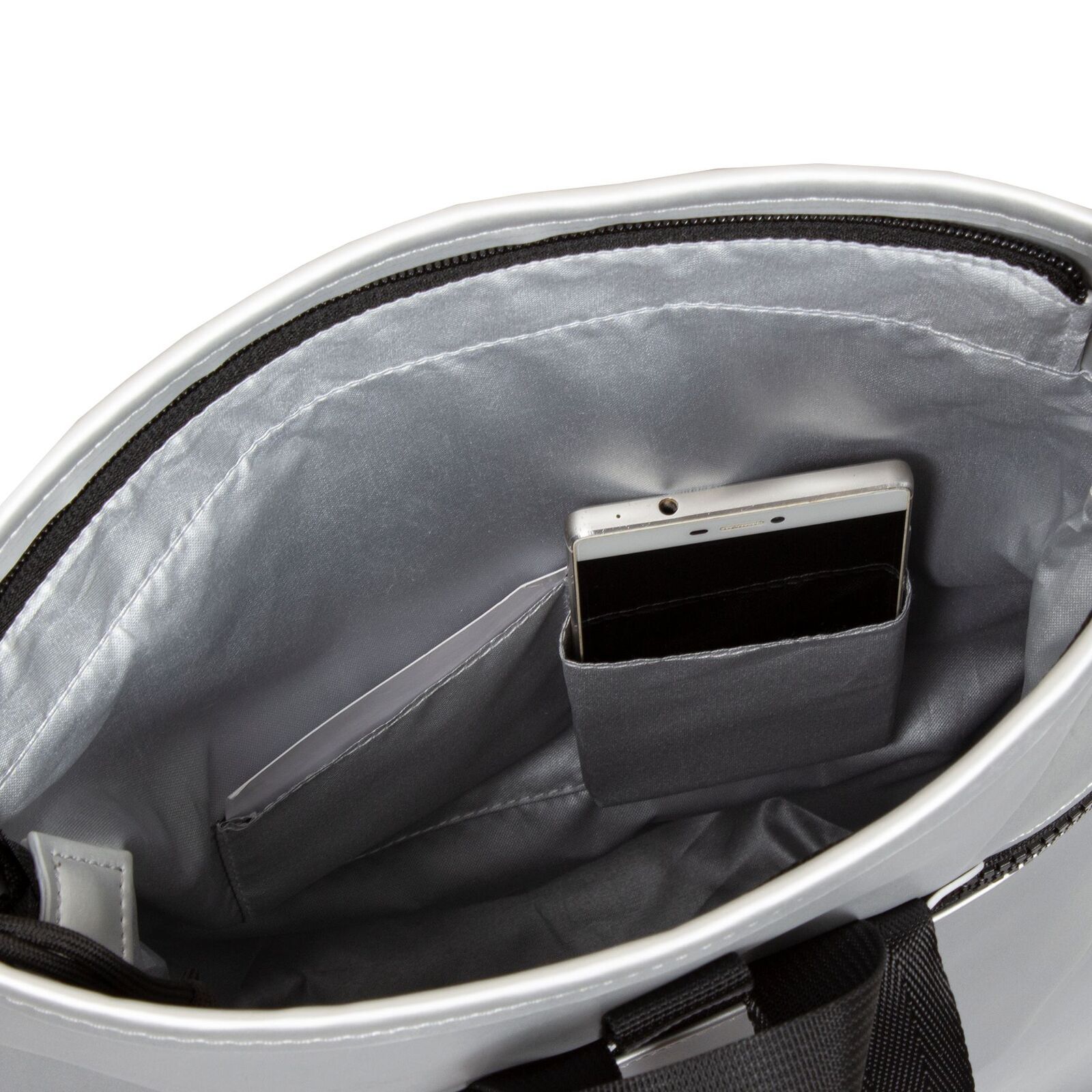 Mart - Los Angeles Rolltop Mini Rucksack silber metallic