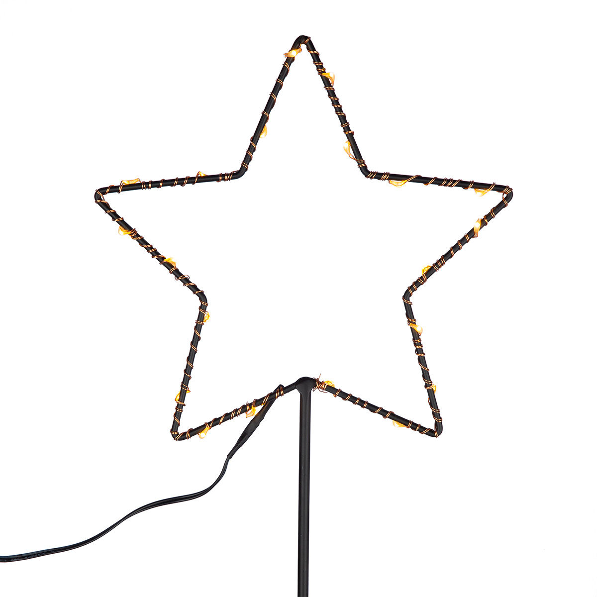 Gartenstecker Lumen Stern LED Metall Stern, Lichterkette, Lichter-Stern, Dekoration, Beleuchtung