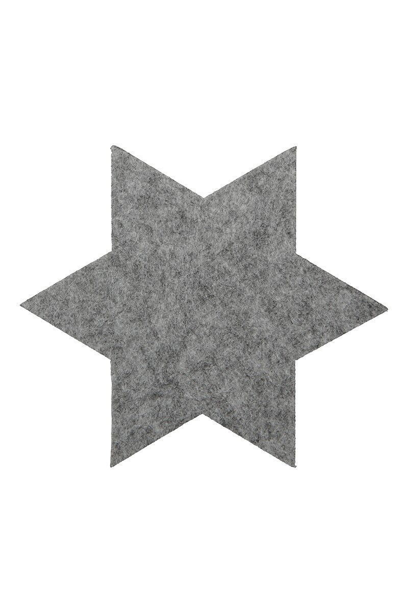 Untersetzer Stern grau 6 Stück Sternsymbol, Symbol