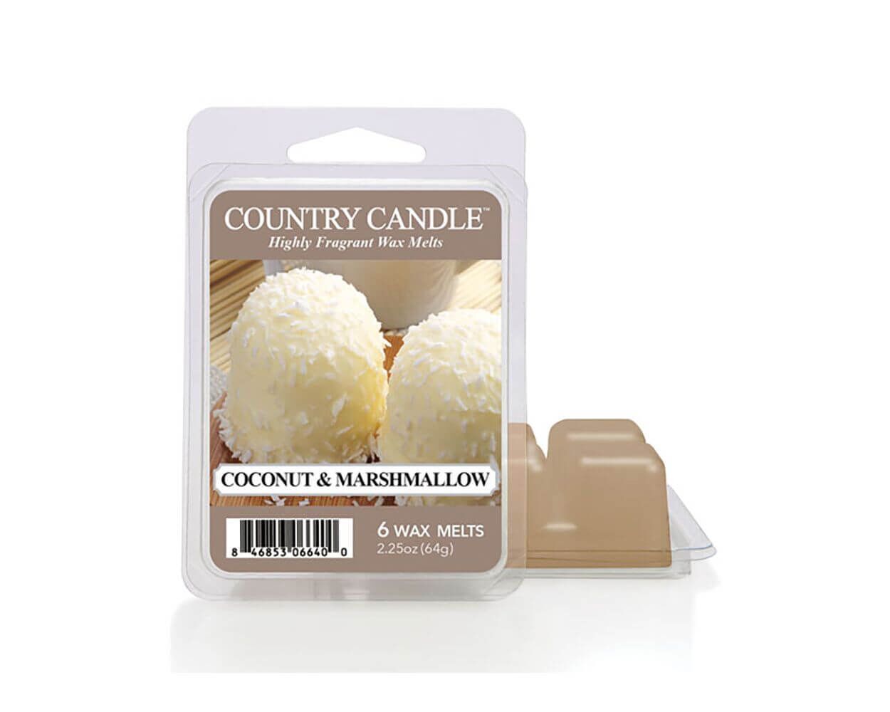 american_heritage_country_candle_waxmelt_6p_coconut_marshmallow Coconut & Marshmallow Wax Melts 64g
