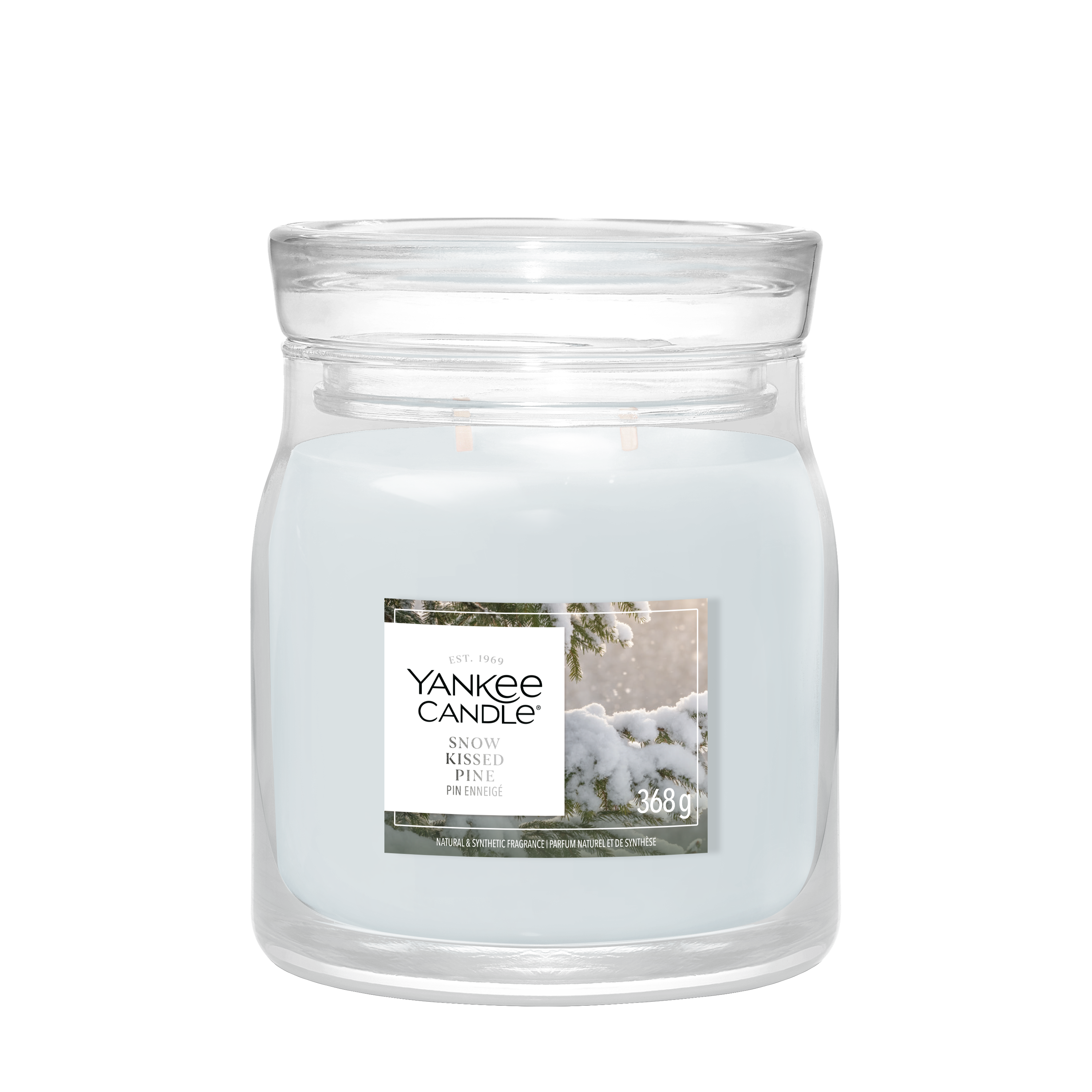 Klassische Kerze, Glasgefäß, Snow Kissed Pine, duftkerze, 366 g