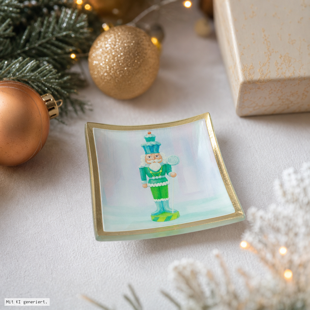 Weihnachtsdeko, Schüssel, Deko-Schale, Nußknacker, Märchenfigur