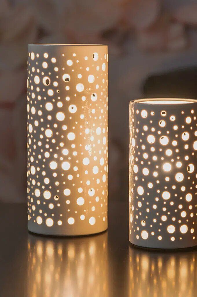 salvati-lampe-weiss-creme-detail Lampe Salvati creme 20cm Porzellan