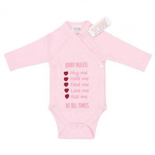 Baby-Body-Baby-Rules-Rosa Baby Body Baby Rules: Hug Me, Hold me,... (Rosa)
