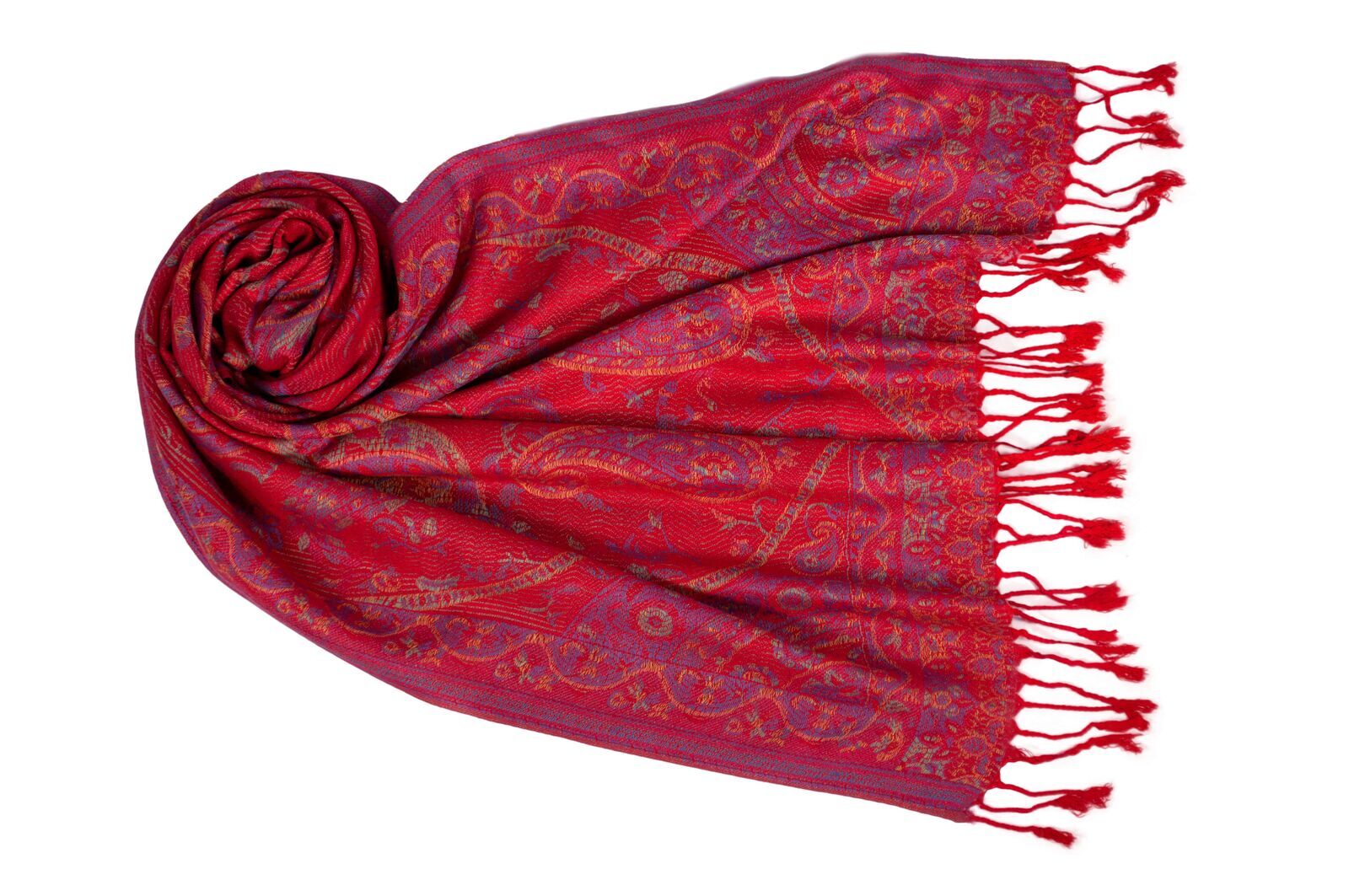 Jacquard Schal Darya rot 100