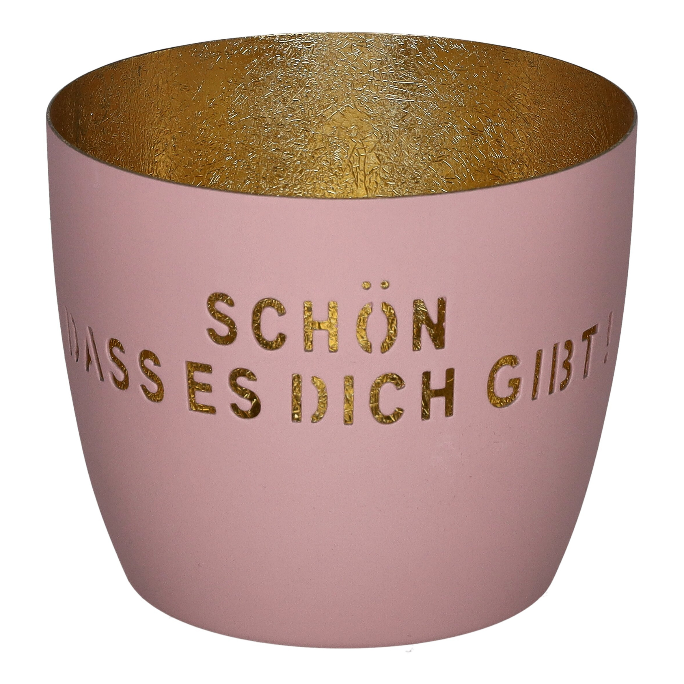 Tasse, Becher, Keramik, Rosa, Goldtext