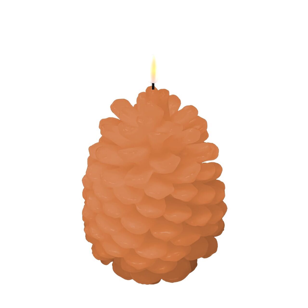 RF-XMAS-0014 Pinienzapfen LED Kerze Braun 19cm