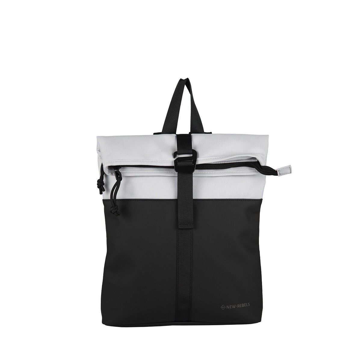 Backham - Los Angeles Rolltop Mini Rucksack hellgrau