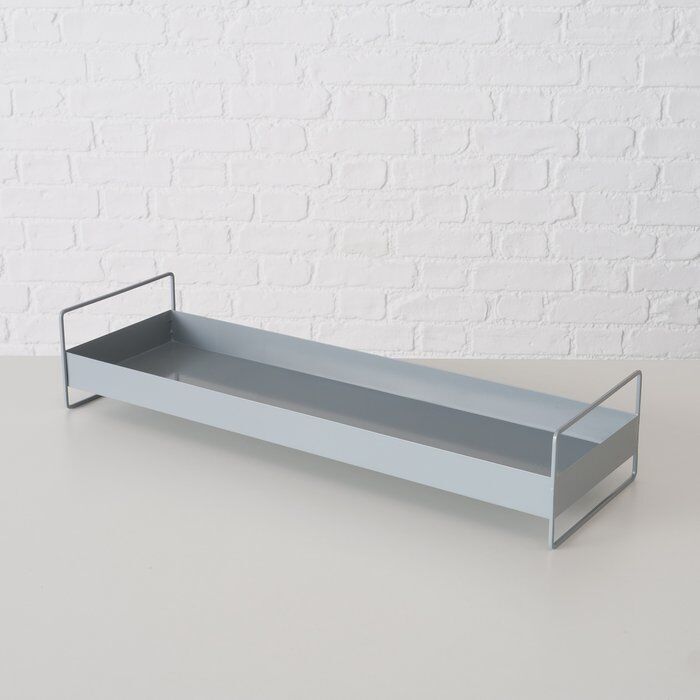 Deko Tablett Wolga 2 Stück grau