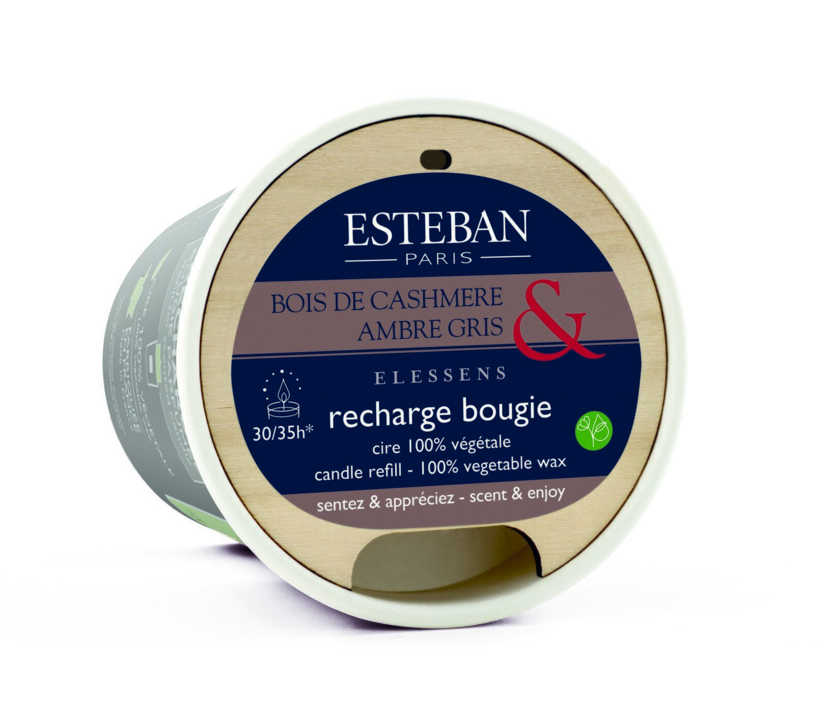 EBA-012_2 Kaschmirholz & graue Ambra Nachfüller für Duftkerze 170g