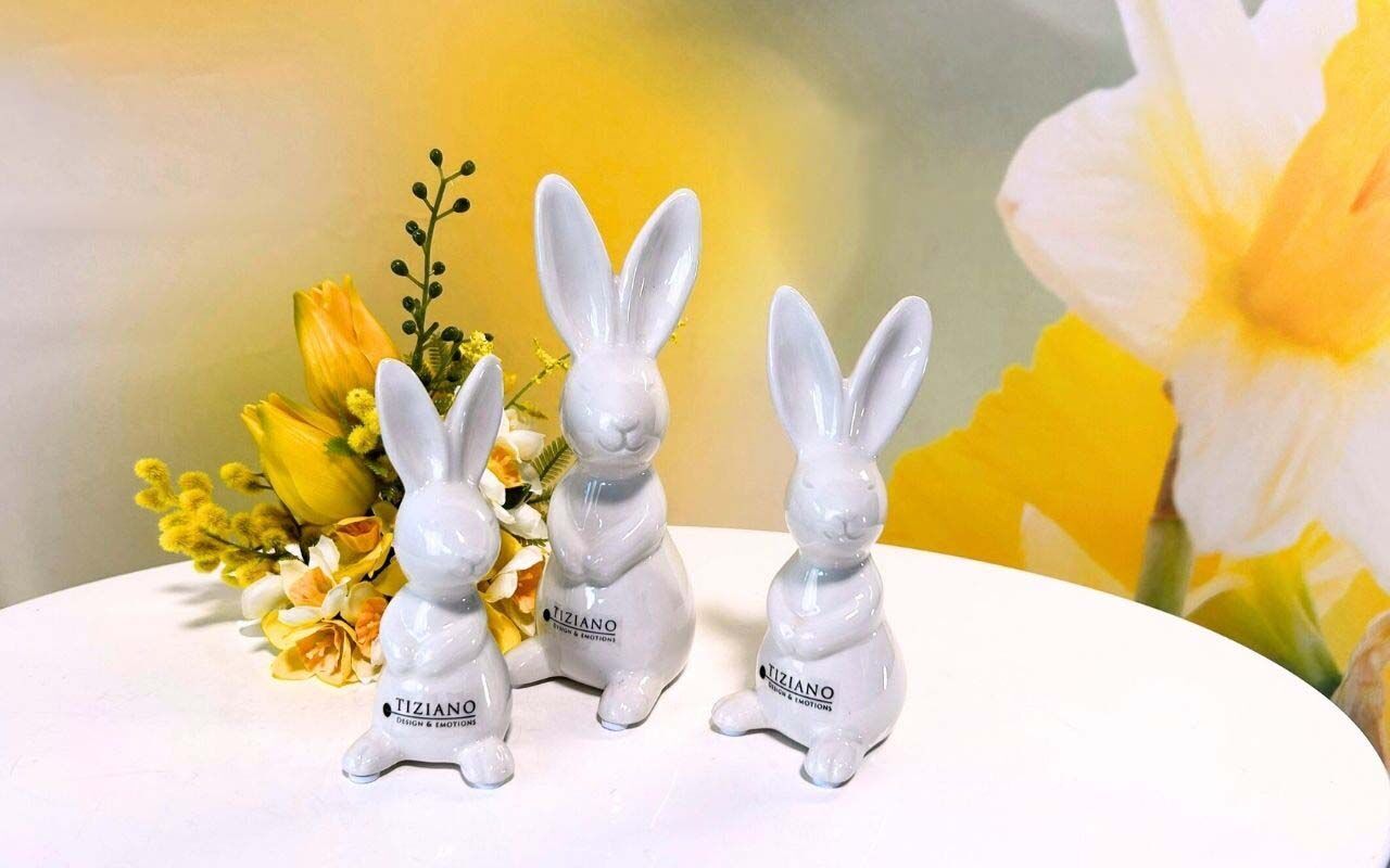 Hase Eddie 15cm cremeweiß Blume, Blumen-Arrangement, Pflanze, Spielzeug, Kunst