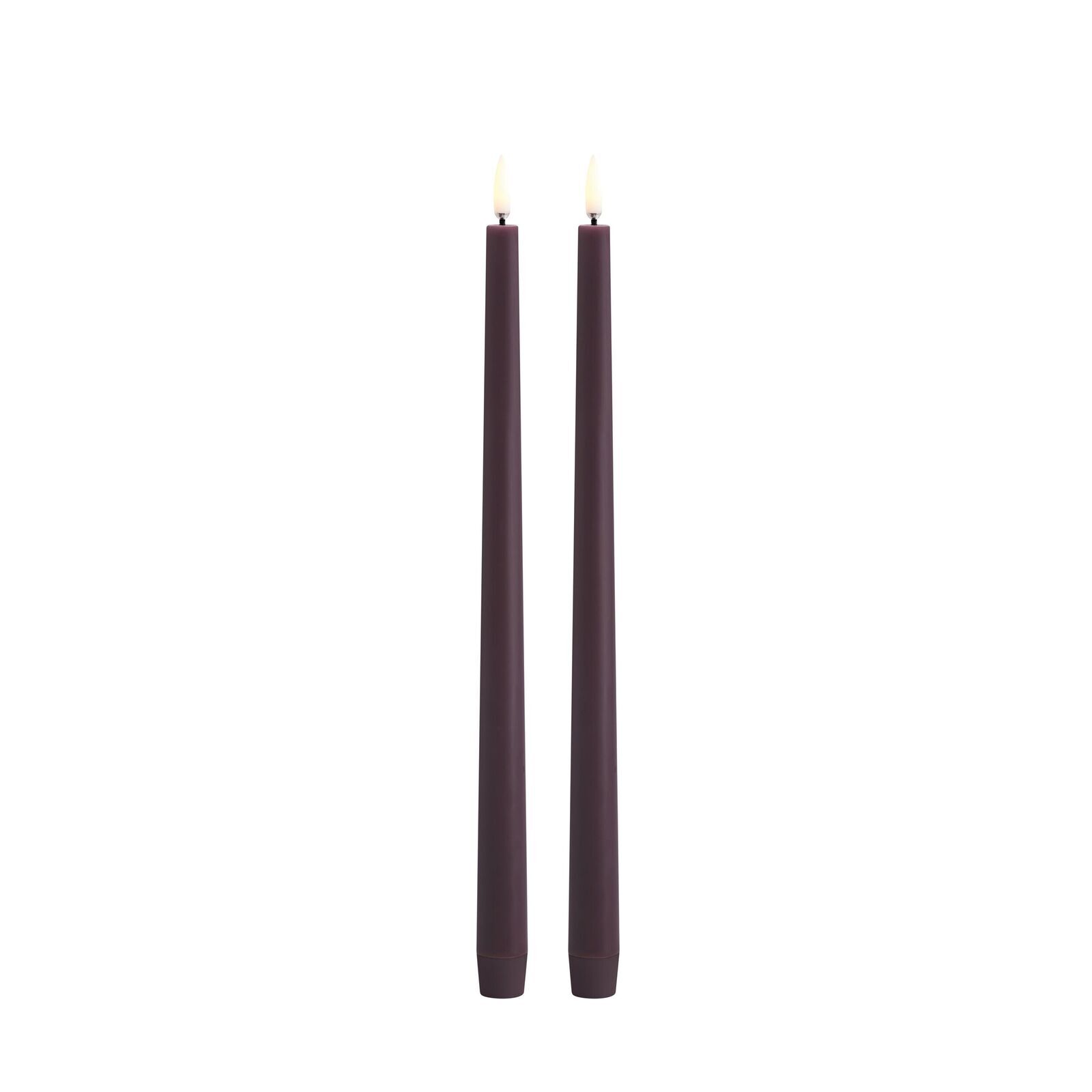 Uyuni-UL-TA-PL02332-2-Slim-Taper-Candles-1-large Uyuni LED Tafelkerze 32cm slim plum 2 Stück
