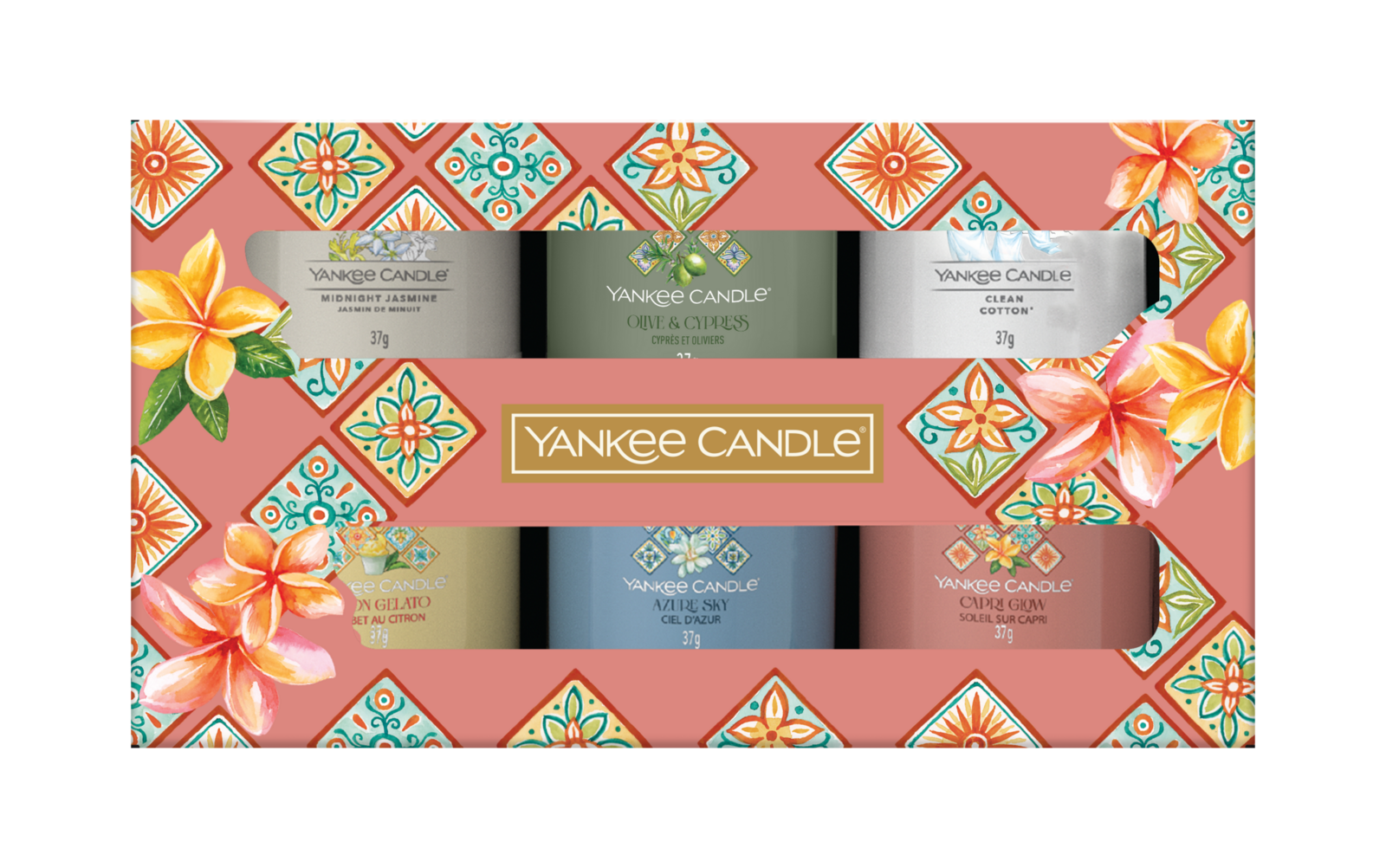 6 Glasvotivkerzen à 37g Geschenkset Hello Italy 6 Glasvotivkerzen à 37g Geschenkset Hello Italy