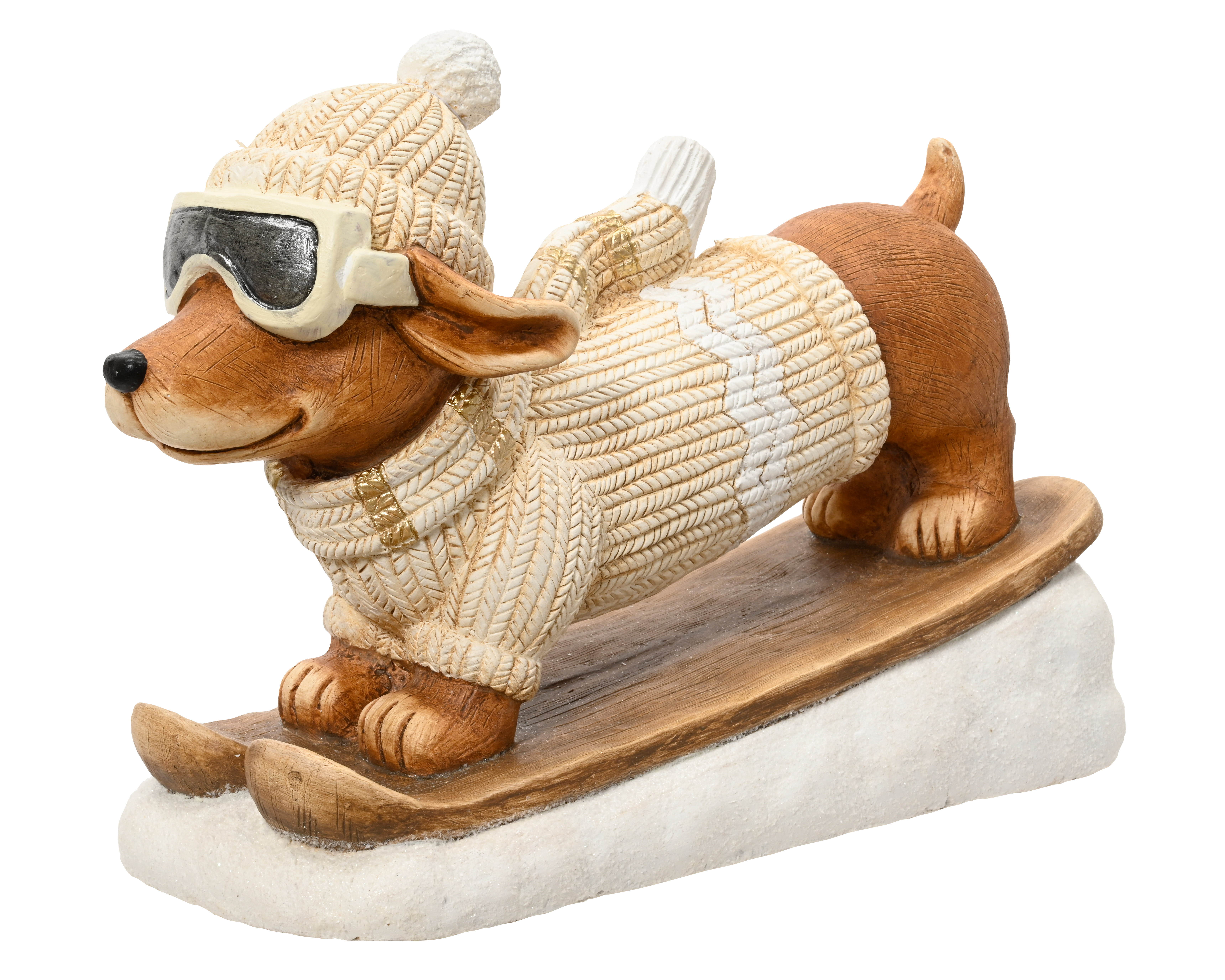 Schlittenhund, Hund, Winterdekoration, Ski, Figur